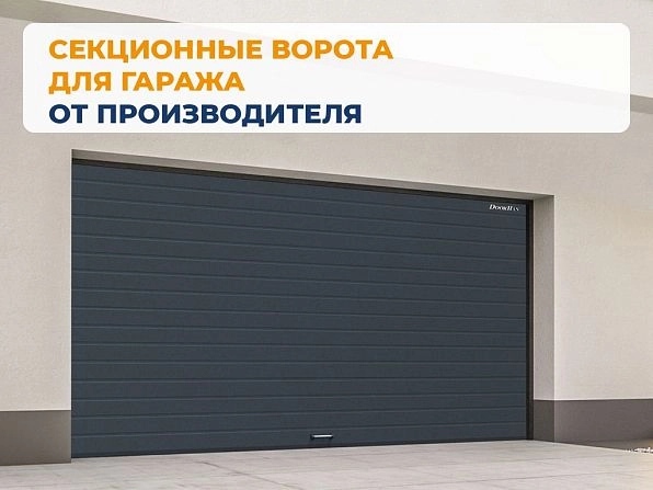 Секционные ворота 2500х2900 мм антрацитовые DoorHan RSD02,